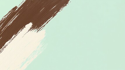 Poster - Abstract paint strokes on mint green background. Possible use Graphic design, website background