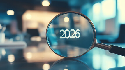 Leinwandbilder - a magnifying glass focused on the text 
