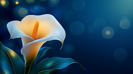 Poster - Beautiful Calla Lily in Dark Background