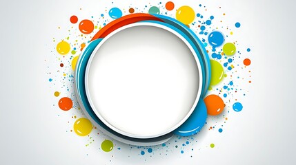 Poster - Colorful circles frame, abstract background, design element, website banner