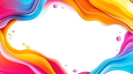 Poster - Abstract colorful fluid frame design for background