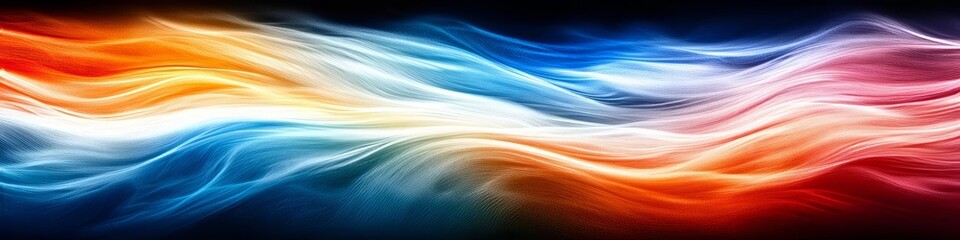 Poster - Colorful Dynamic Flowing Waves Abstract Background. Vibrant And Modern Style With A Sense Of Motion