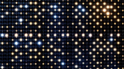 Fototapete - Vibrant close-up of a purple halftone background featuring blurred LED patterns, ideal for design, banner, or poster use