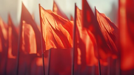 Aufkleber - Blurred Abstract Dynamic Vibrant Red Orange Flames Graphic Backdrop for Web Design Digital Art Graphic Design Presentation Advertising Branding or Concept