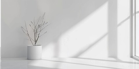 Poster - A minimalistic aesthetic featuring a stark white backdrop, Abstract minimalistic design with minimalist art elements, Contemporary minimalist style