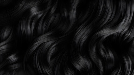 Fototapete - Captivating abstract image showcasing the sublime mesmerizing flow and graceful movement of dark silky waves in a hypnotic ethereal composition