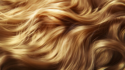 Leinwandbilder - Captivating blond hair texture with windswept waves and curls showcasing the natural beauty and movement of lush silky tresses against a soft abstract background