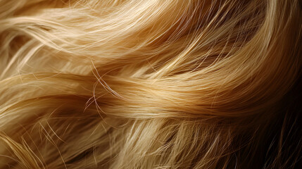 Leinwandbilder - Captivating blonde hair texture with flowing waves vibrant movement and a soft silky appearance