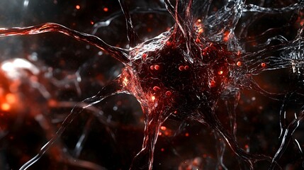 Aufkleber - Captivating Chaotic Fractal Explosion of Radiant Digital Energy in Abstract Futuristic Sci Fi Art Design  This mesmerizing and visually stunning image features a dynamic colorful