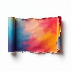 Wall Mural - Ripped Paper Print Colors - Dynamic Art