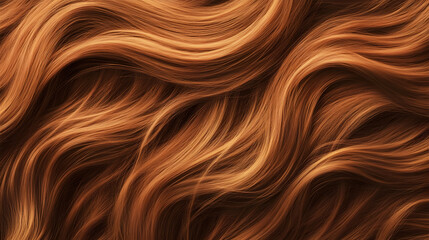 Poster - Captivating Curly Auburn Hair in Flowing Motion   Abstract Textured Hair Backdrop for Beauty Cosmetic and Fashion Imagery  Silky Shiny and Elegant Hair Portrait with Vibrant Warm Color Tones
