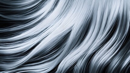 Poster - Captivating Fluid Motion   Ethereal Silver Waves of Flowing Energy Evoking a Mesmerizing Elegant and Minimalist Aesthetic