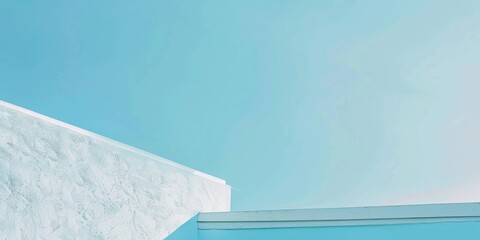 Aufkleber - A minimalistic composition with a light sky blue backdrop, Subtle patterns and minimalistic elements, Modern minimalist style