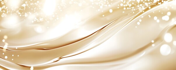 Poster - Shimmering golden abstract background with elegant flowing patterns and a sparkling glitter texture creating a luxurious glamorous and celebratory atmosphere