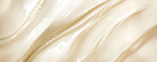 Leinwandbilder - Soft smooth and luxurious satin fabric material with flowing draped patterns and elegant curves and waves  Serene clean and minimalist abstract background design