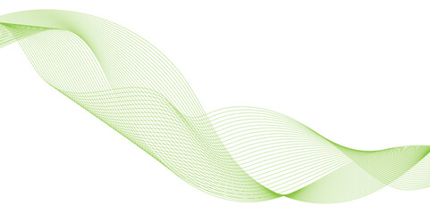 Poster - abstract background with green wavy lines, flowing lines with gradient texture, the green lines are 