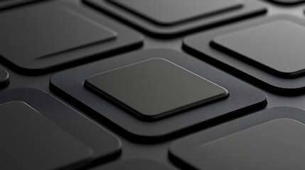 Dark square buttons, tech background