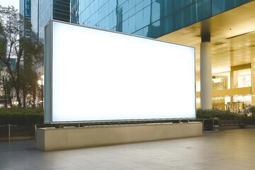 Wall Mural - Blank billboard in modern building