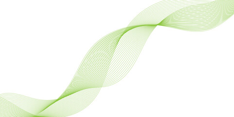 Wall Mural - abstract background with green wavy lines, abstract wave pattern made from small dots, curve texture