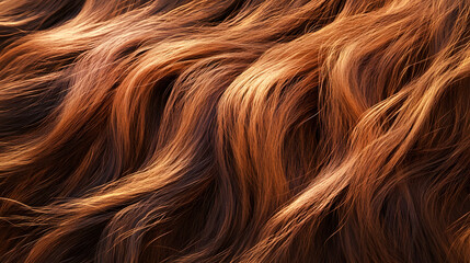 Leinwandbilder - Vibrant swirling texture of curly wavy hair in warm shades of red brown and orange  background with a dynamic fluid movement perfect for beauty fashion and cosmetic industry designs advertisements