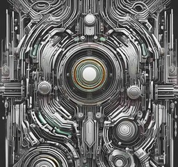 Fototapete - Illustration of abstract technology background.
