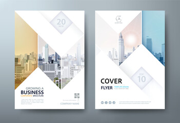 Wall Mural - Annual report brochure flyer design template vector, Leaflet, presentation book cover templates, layout in A4 size