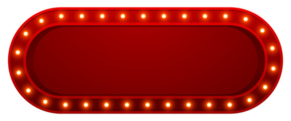 rounded rectangle light bulb sign cafe restaurant