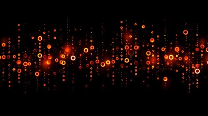 Poster - Abstract Pattern of Glowing Rings and Lines on Dark Background Decorative Visual Element