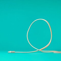 Aufkleber - Futuristic EV Charging Cable Sleek Metallic Blue Urban Energy Design for Sustainable Tech Branding and Smart City Mobility Solutions