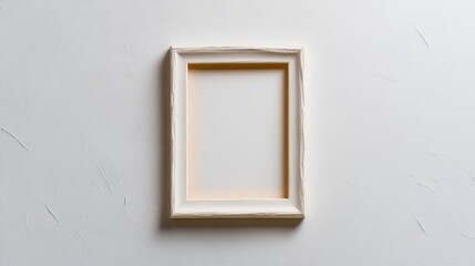 Poster - Minimalist Frame on Textured Wall Scandinavian Art Display in Modern Workspace - Enhancing Interior Aesthetics for Creative Office Branding and Spatial Design