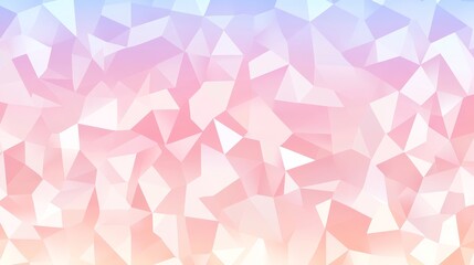 Poster - Abstract Polygonal Pattern in Gradient of Pastel Pink Purple and Blue Tones Artful Design