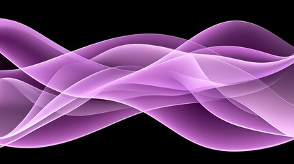 Poster - abstract purple waves swirling gently on dark backdrop creating a fluid and serene visual