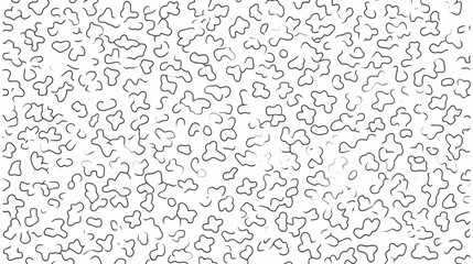 Poster - Abstract Random Shapes Black Outline Over White Background Simple Minimalist Pattern Design