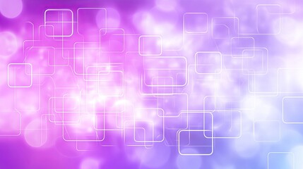 Poster - Abstract Squares Overlay Gradient on a Violet Background with Bokeh Light Effect