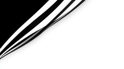 Poster - Abstract Stripes Pattern With Curved Lines And Diagonal Bands On A Plain White Background