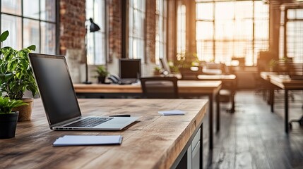 Poster - A creative office setting with open space, modular furniture, and smart office devices, enhancing productivity and collaboration.