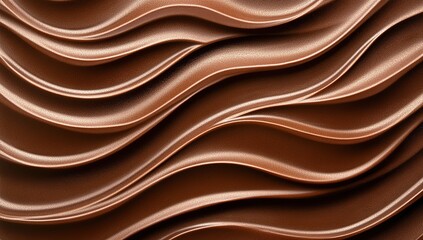 Poster - Chocolate Waves: Abstract Brown Texture