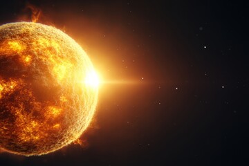 Poster - Dynamic Solar Surface Visualization High-Resolution Stellar Textures and Flares in Space - Astronomy Educational Media and Scientific Research Resource for Technological Advancement