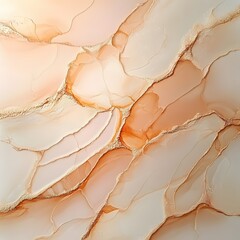 Poster - abstract fluid art with golden accents creating a luxurious and elegant marble effect design