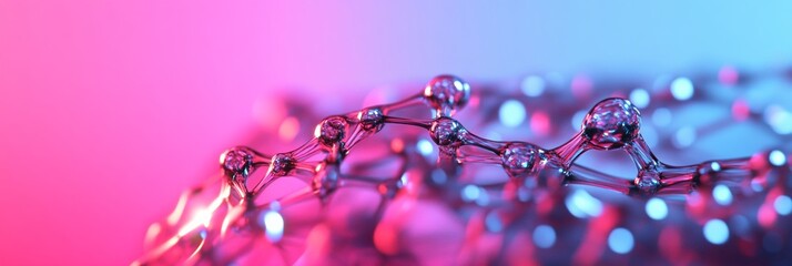 Aufkleber - Neon Tech Artistry Iridescent Network Nodes and Connection Matrices - Visual Content for Advanced Edge Computing Solutions and Digital Marketing Applications