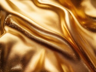 Poster - golden fabric with shimmering effect capturing luxury and elegance in a smooth texture
