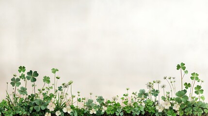 Wall Mural - St. Patrick's day celebration nature's touch floral background festive vibes greenery presence