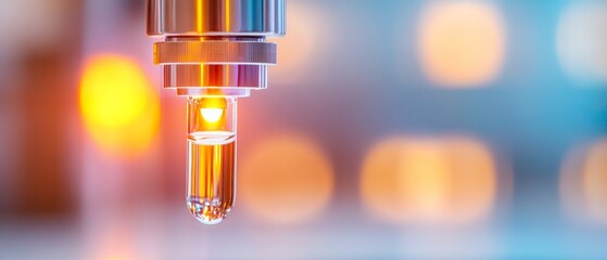 Leinwandbilder - Cutting-Edge Lab Equipment Chromatic Glass Instrument with Stainless Steel Calibration - Enhance Analytical Precision in Scientific Research and Data Systems