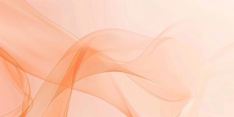 Wall Mural - A sleek minimalist design with a soft peach background, Sparse linear patterns and gentle curves, Minimalist graphic design style