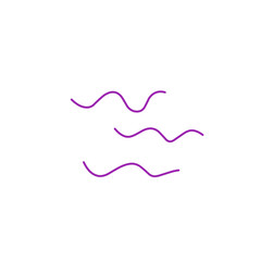 Poster - purple wave line