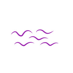 Poster - purple wave line