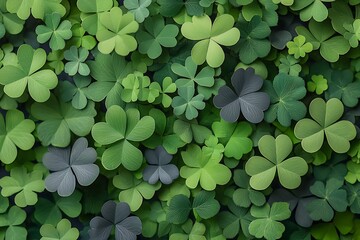 Wall Mural - Celebrate st. Patrick's day with lush green clovers nature’s bounty outdoor serenity