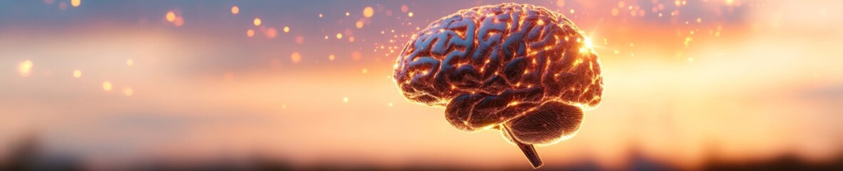 Leinwandbilder - Futuristic Neural Interface Digital Brain with Energy Pathways in Virtual Space Enhancing AI Solutions and Cognitive Computing for Tech Innovation