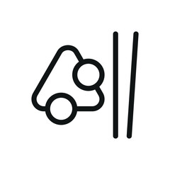 Poster - Billiard club line icon, billiard room vector symbol with editable stroke