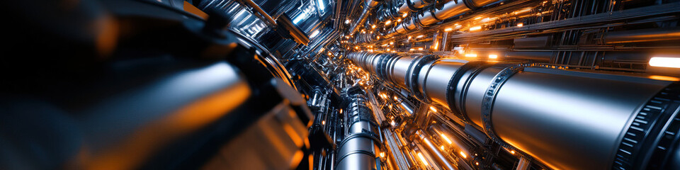 Poster - Digital Rendering of Industrial Piping and Machinery